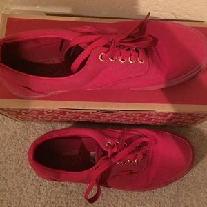 vans shoes color red